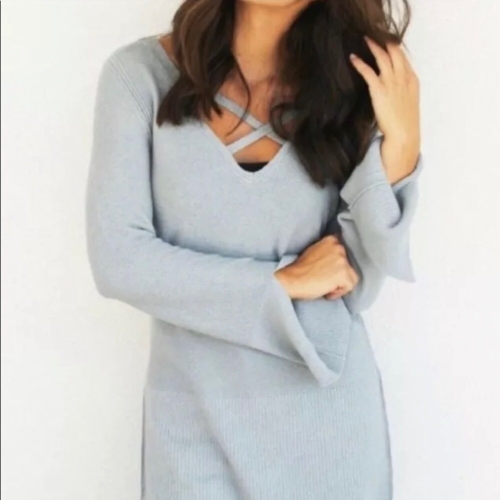 Free People Criss Cross Tunic Sweater